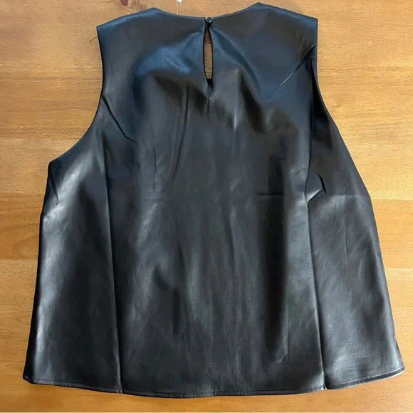BNWT Faux Leather Top - Picture 2 of 7